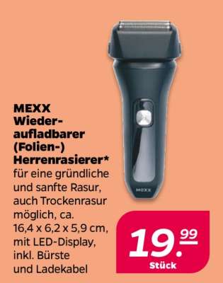 MEXX Wiederaufladbarer (Folien-) Herrenrasierer