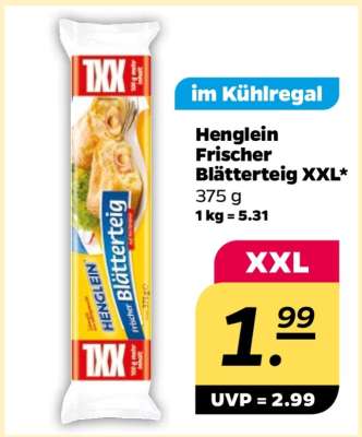 HENGLEIN Frischer Blätterteig XXL