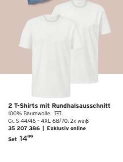2 T-Shirts mit Rundhalsausschnitt