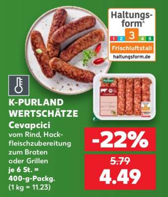 K-PURLAND WERTSCHÄTZE Cevapcici