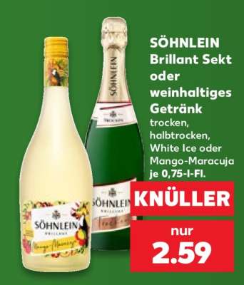 SÖHNLEIN Brillant Sekt oder weinhaltiges Getränk