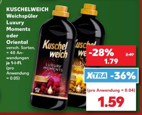 KUSCHELWEICH Weichspüler Luxury Moments oder Oriental