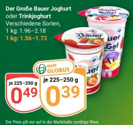 Der Große Bauer Joghurt oder Trinkjoghurt