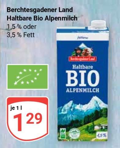 Berchtesgadener Land Haltbare Bio Alpenmilch