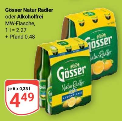 Gösser Natur Radler oder Alkoholfrei