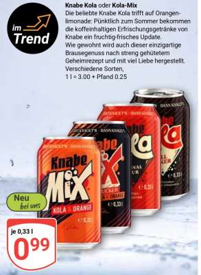 Knabe Kola oder Kola-Mix