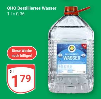 OHO Destilliertes Wasser