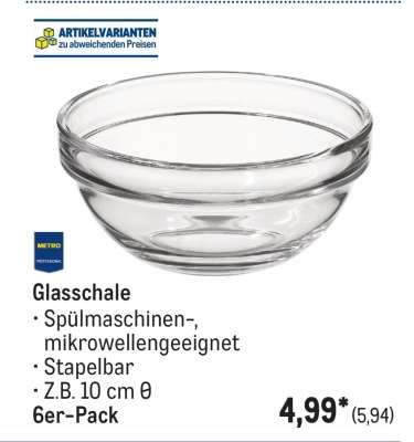 Glasschale