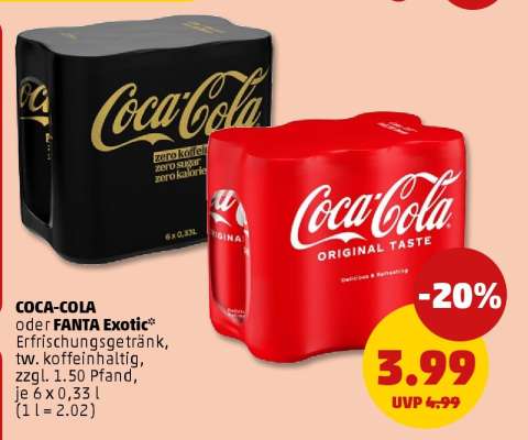 COCA-COLA oder FANTA Exotic