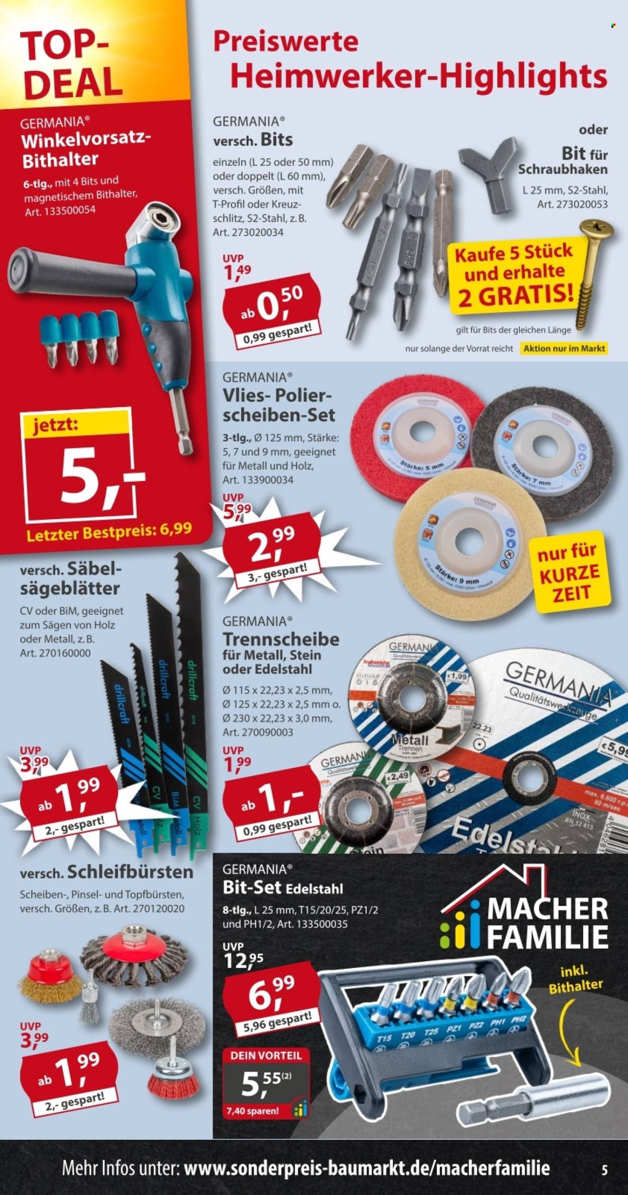 Leták Sonderpreis-Baumarkt - 1.8.2026 - 7.8.2026. Strana 5