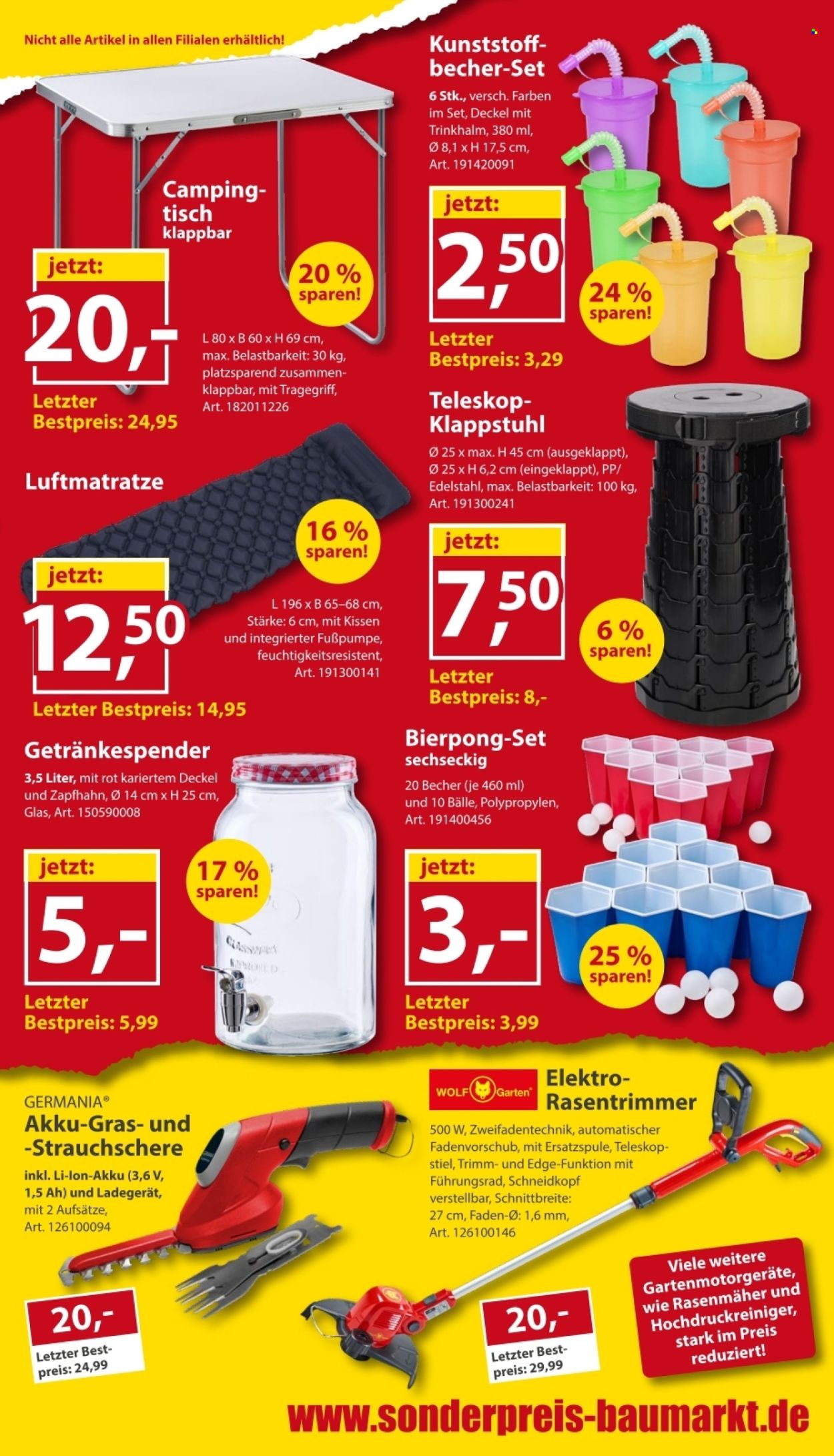 Leták Sonderpreis-Baumarkt - 1.8.2026 - 7.8.2026. Strana 11