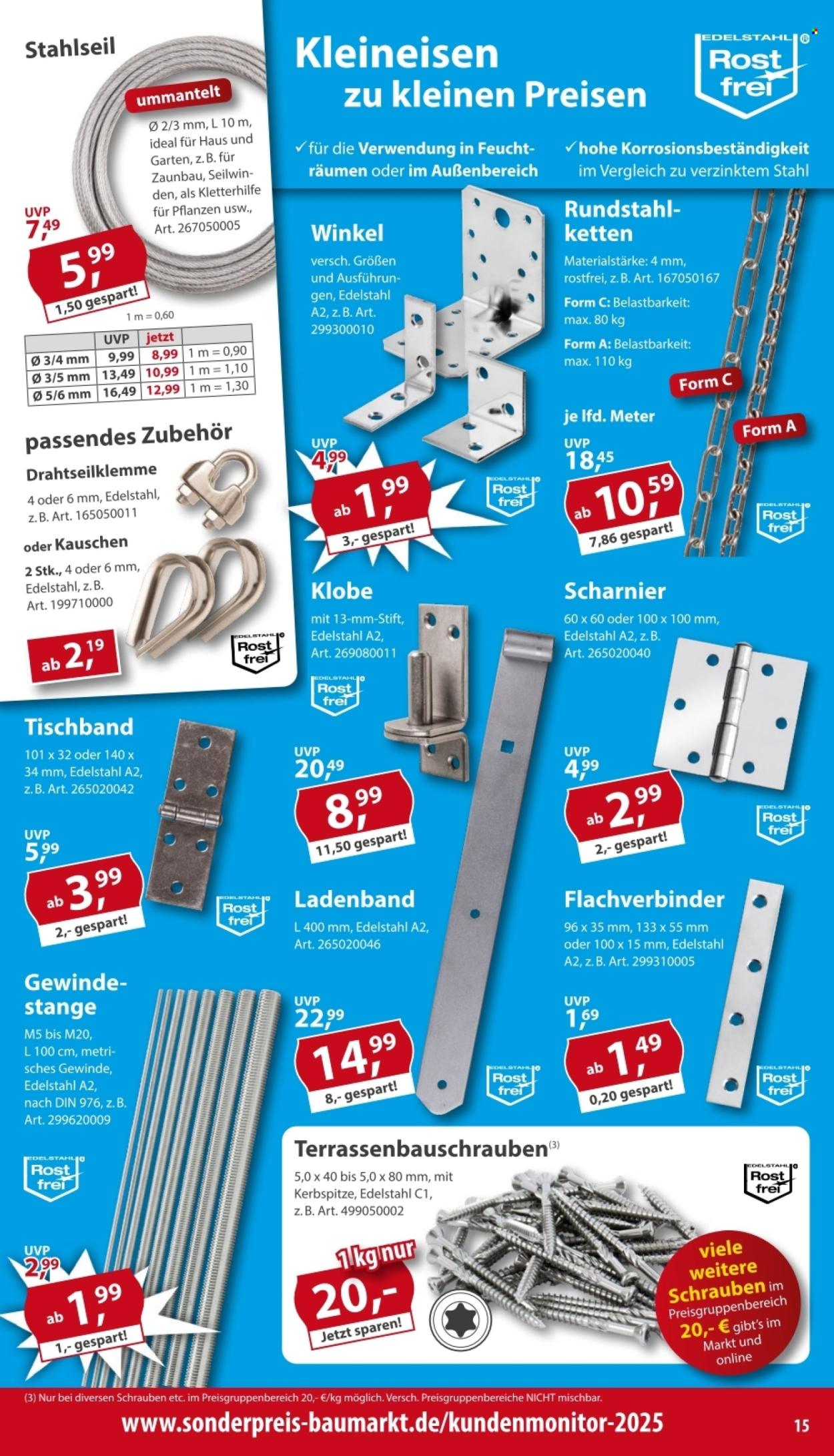 Leták Sonderpreis-Baumarkt - 1.8.2026 - 7.8.2026. Strana 15