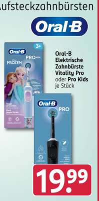 Oral-B Elektrische Zahnbürste Vitality Pro oder Pro Kids