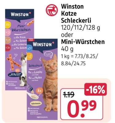 Winston Katze Schleckerli