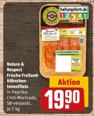 Nature & Respect Frische Freiland-Hähnchen-Innenfilets