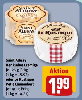 Saint Albray Der kleine Cremige oder Le Rustique Petit Camembert