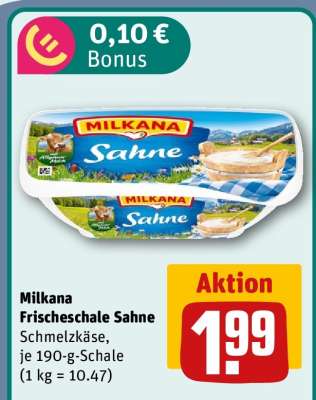Milkana Frischeschale Sahne