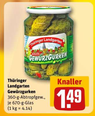 Thüringer Landgarten Gewürzgurken