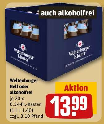 Weltenburger Hell oder alkoholfrei