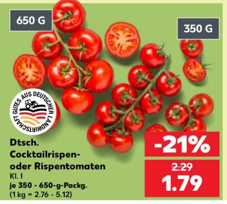 Dtsch. Cocktailrispen- oder Rispentomaten