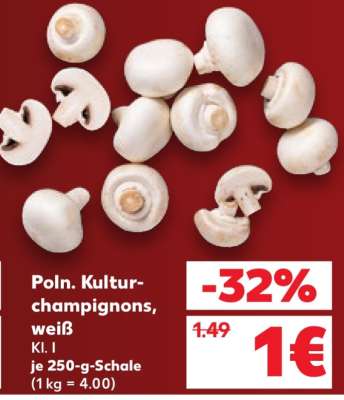 Poln. Kultur-champignons, weiß