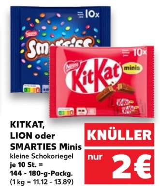 KitKat, Lion oder Smarties Minis