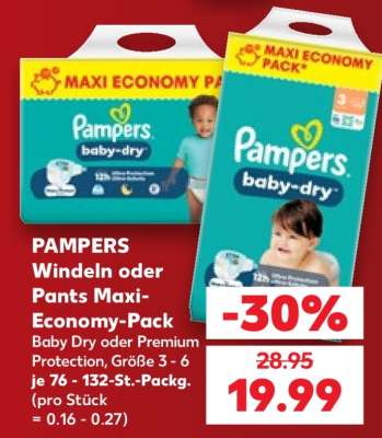 PAMPERS Windeln oder Pants Maxi-Economy-Pack