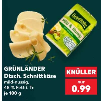 GRÜNLÄNDER Dtsch. Schnittkäse