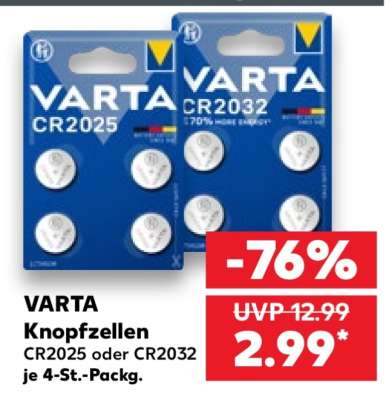 VARTA Knopfzellen