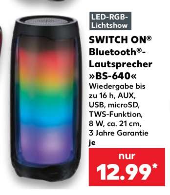SWITCH ON® Bluetooth®-Lautsprecher »BS-640«