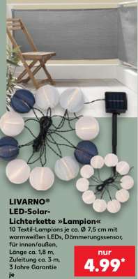 LIVARNO® LED-Solar-Lichterkette »Lampion«