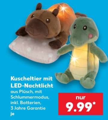 Kuscheltier mit LED-Nachtlicht