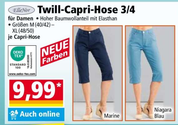 Twill-Capri-Hose 3/4