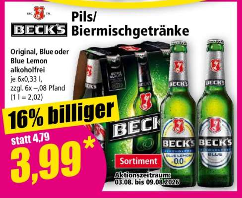 Beck's Pils/Biermischgetränke
