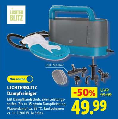 LICHTERBLITZ Dampfreiniger