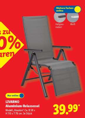Livarno Aluminium-Relaxsessel