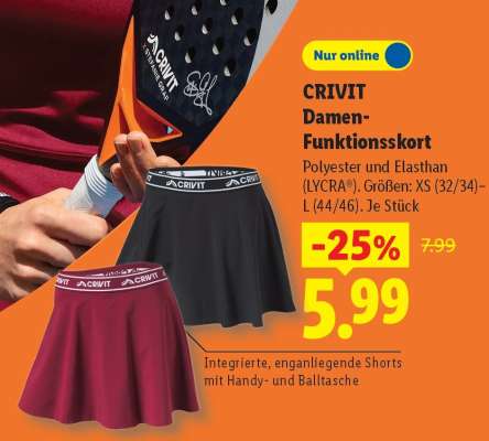 CRIVIT Damen-Funktionsskort