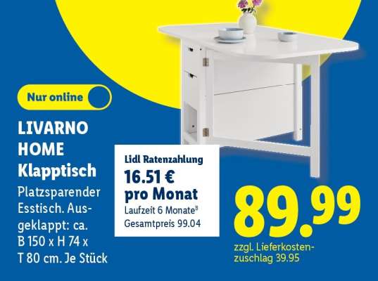 LIVARNO home Klapptisch