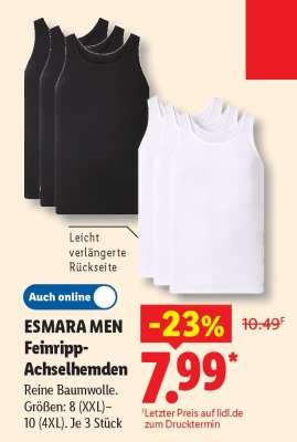 Esmara Men Feinripp-Achselhemden
