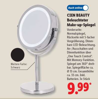 Cien BEAUTY Beleuchteter Make-up-Spiegel