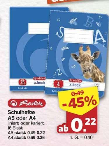 Schulhefte A5 oder A4