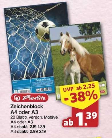 Zeichenblock A4 oder A3