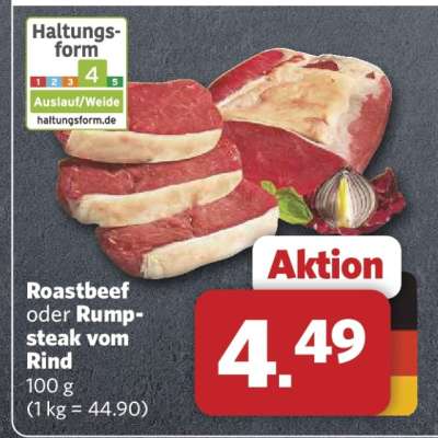 Roastbeef oder Rumpsteak vom Rind