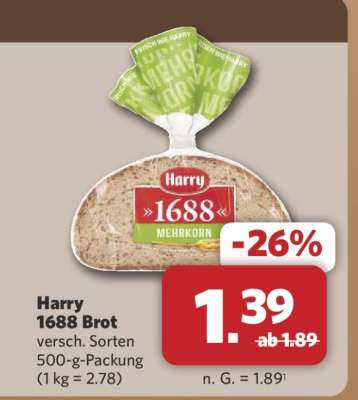 Harry 1688 Brot