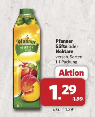 Pfanner Säfte oder Nektare