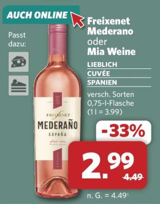 Freixenet Mederano oder Mia Weine