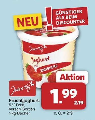 Jeden Tag Fruchtjoghurt