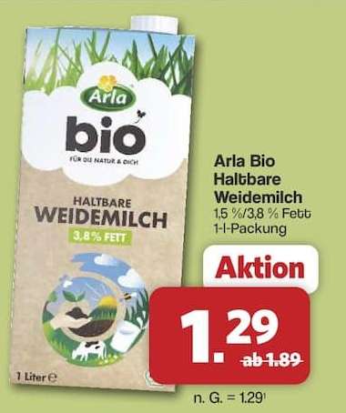 Arla bio Haltbare Weidemilch