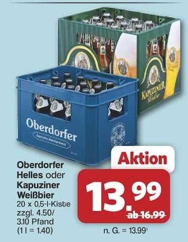 Oberdorfer Helles oder Kapuziner Weißbier