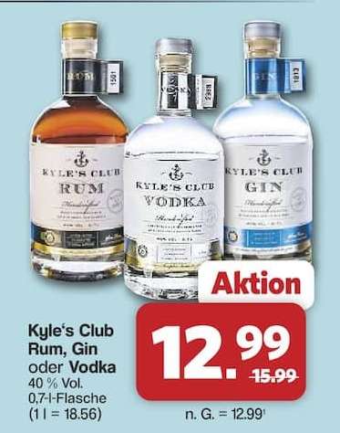 Kyle's Club Rum, Gin oder Vodka